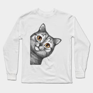 Gray cat Long Sleeve T-Shirt